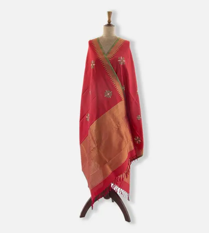 red-kanchipuram-silk-dupatta-b1045503-b