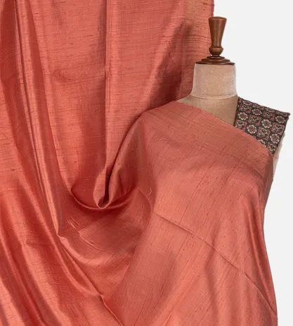 deep-coral-tussar-saree-c0762281-a