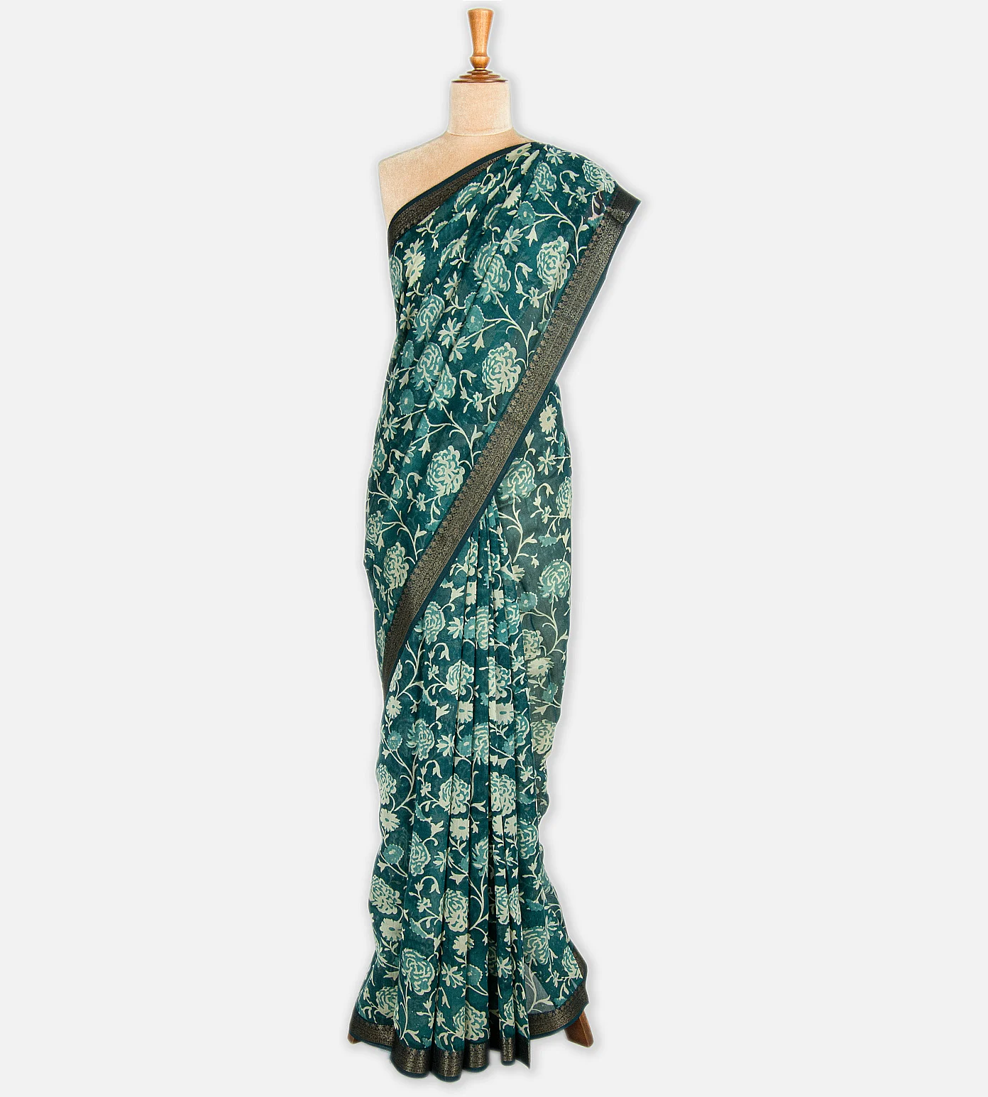 emerald-green-cotton-saree-c0862853-b