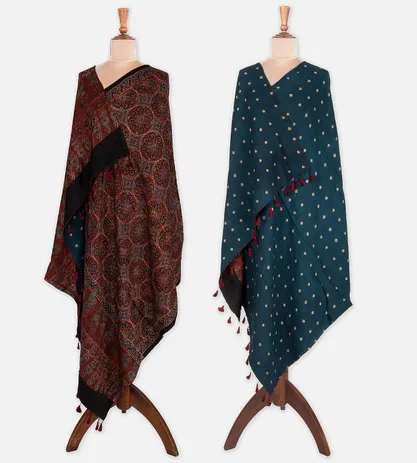 blue-mudal-silk-and-maroon-linen-reversible-dupatta-c0253114-b