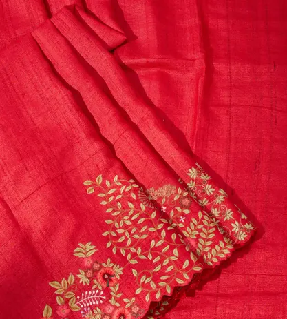 red-tussar-embroidery-saree-c0863041-b