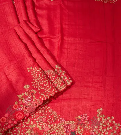 red-tussar-embroidery-saree-c0863041-d