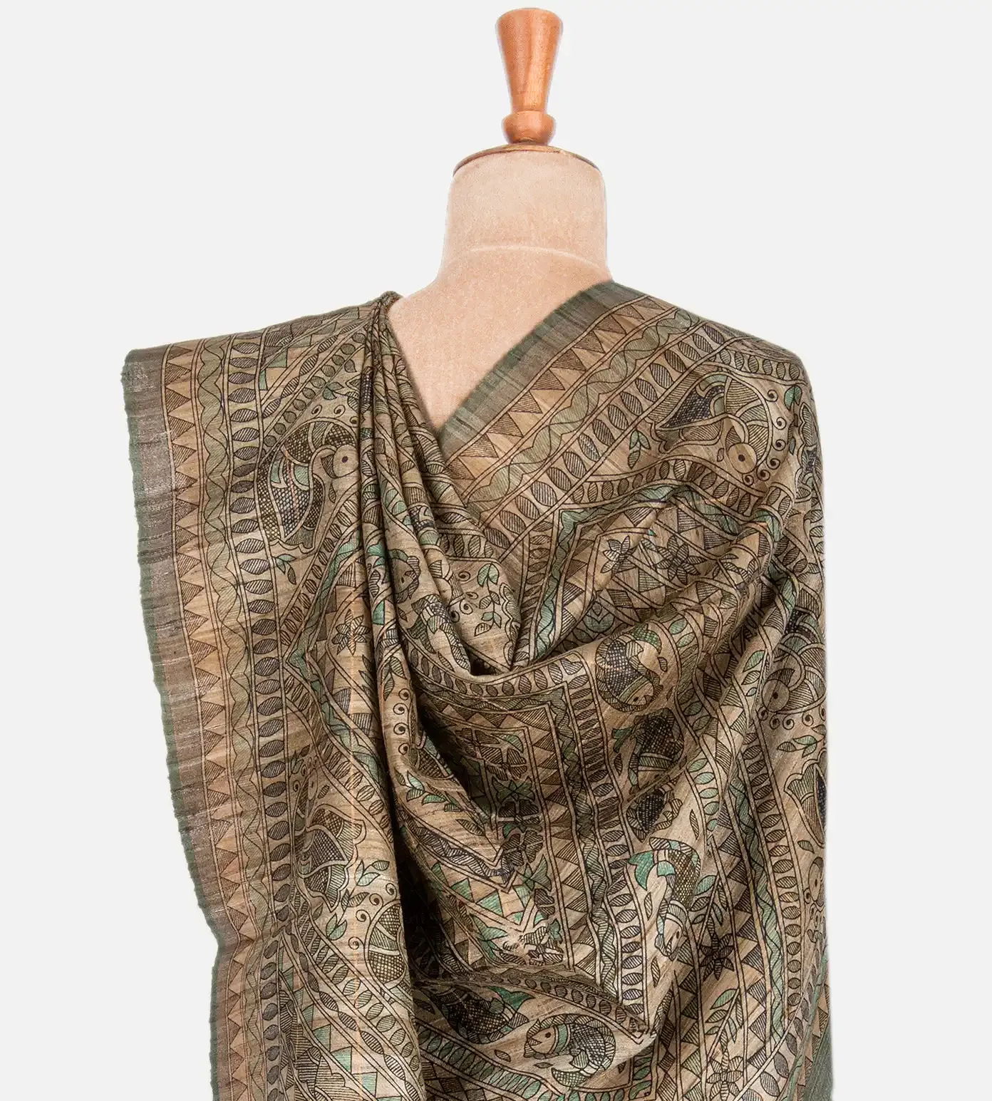 green-tussar-saree-c0863650-c