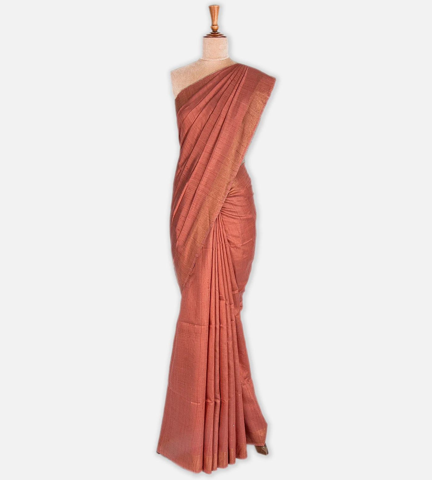 deep-coral-tussar-saree-c0762281-b