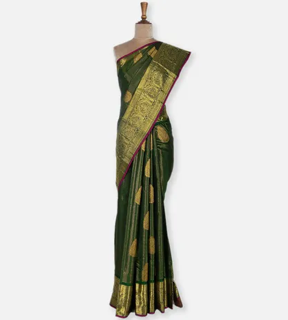 bottle-green-kanchipuram-silk-saree-rv13990-b