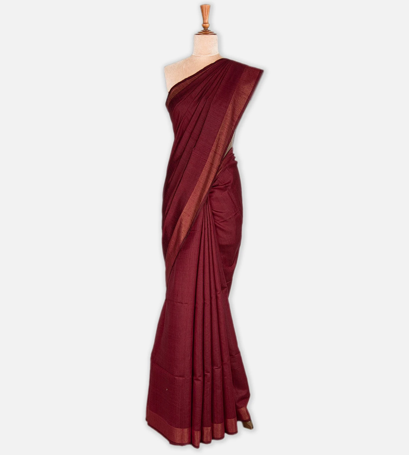 maroon-tussar-saree-c0253154-b