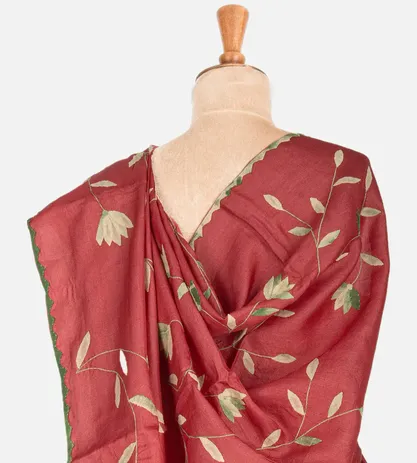 red-tussar-saree-b1249457-c