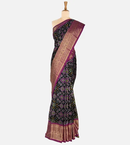 black-ikat-silk-saree-rv27133-b