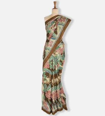 olive-tussar-batik-printed-saree-c0254426-b