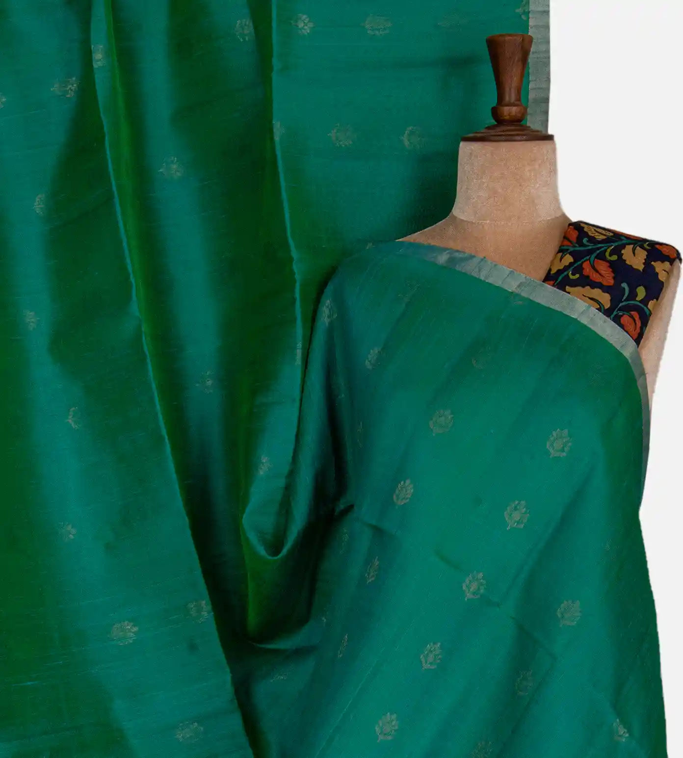 peacock-green-raw-silk-saree-c1177249-a