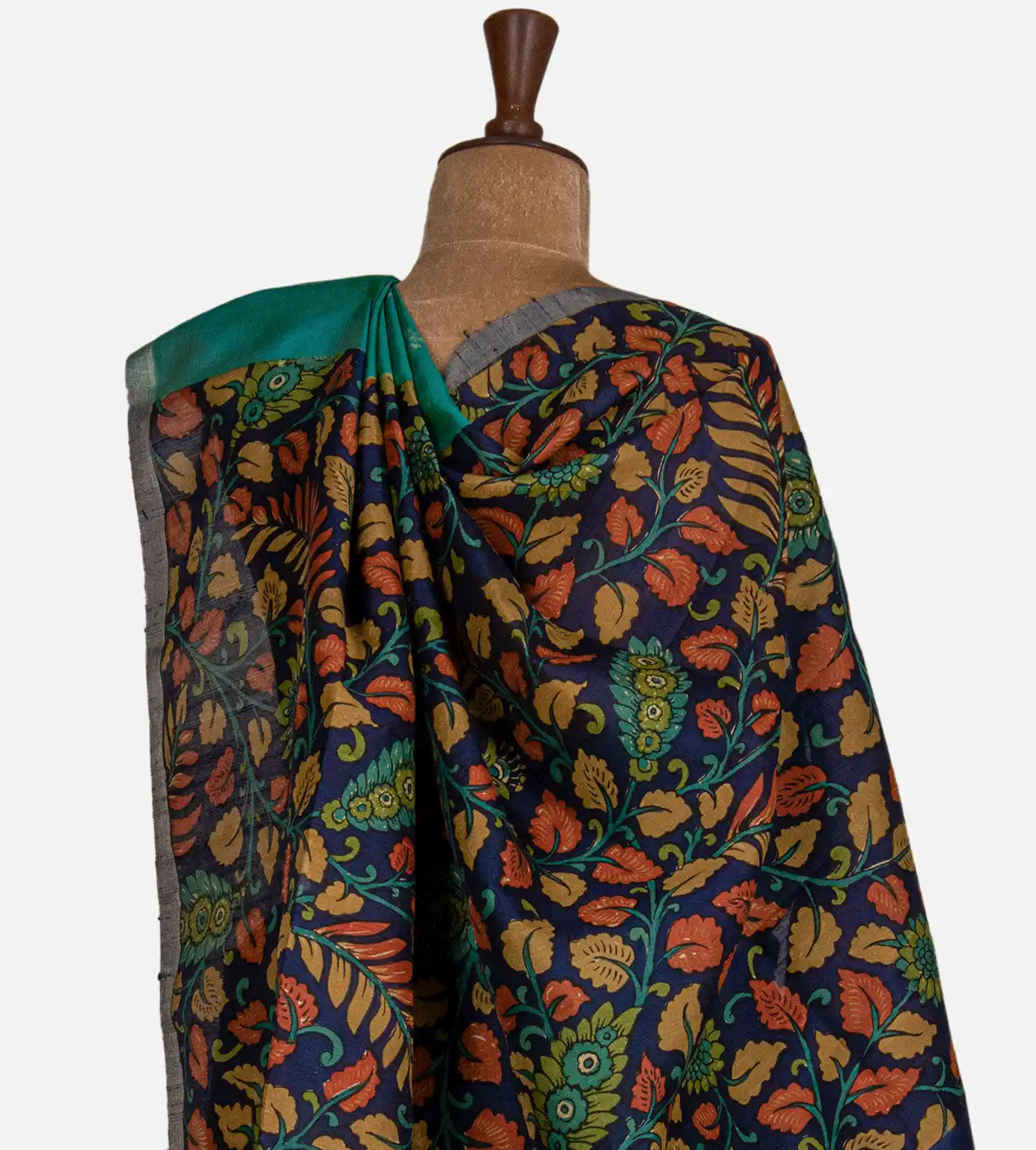 peacock-green-raw-silk-saree-c1177249-c