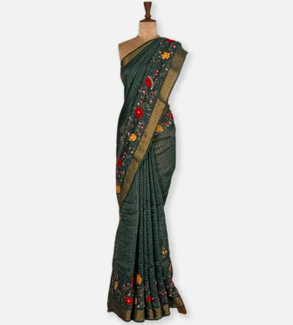 green-linen-embroidery-saree-c1075926-b