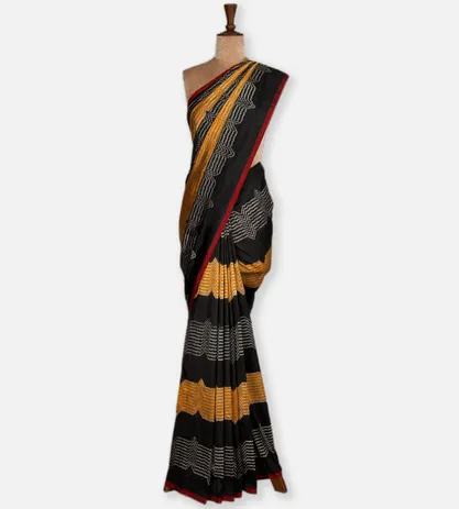 black-ikkat-silk-saree-c0971627-b