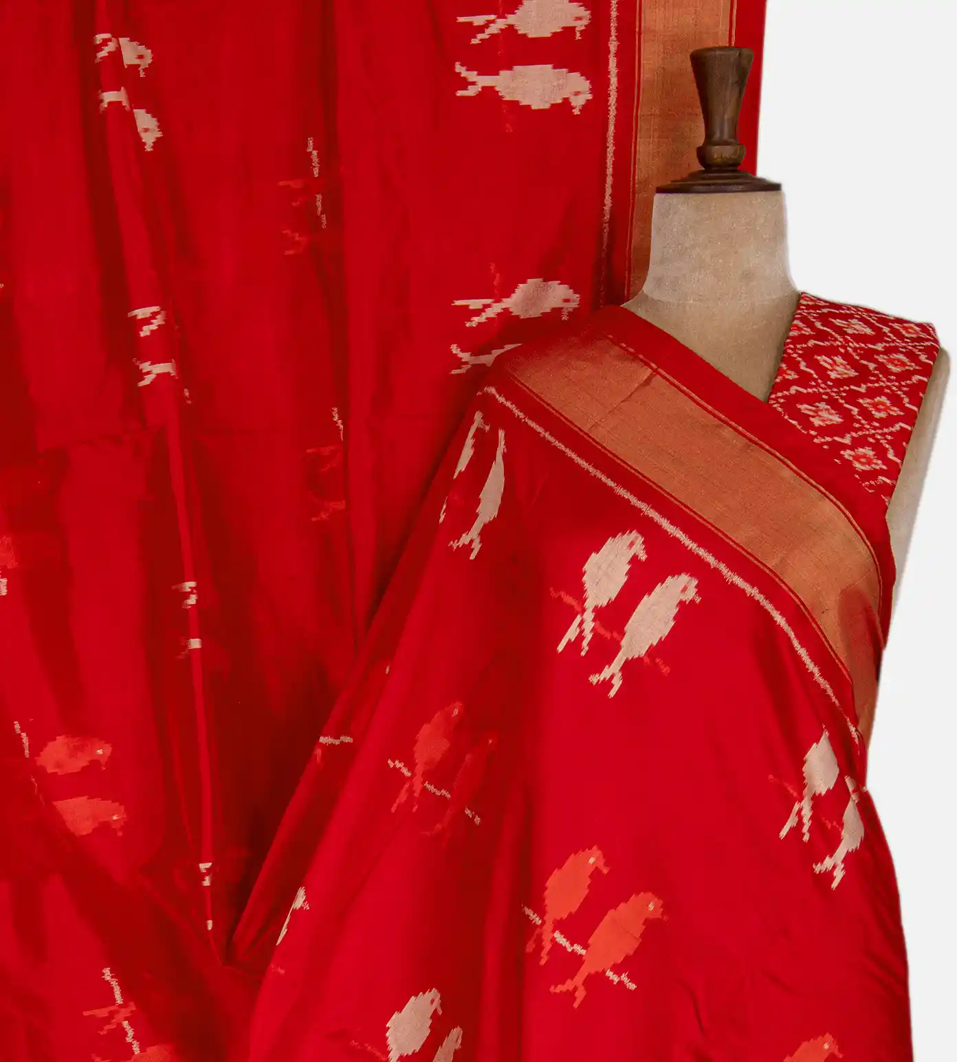 red-ikkat-silk-saree-c1074397-a