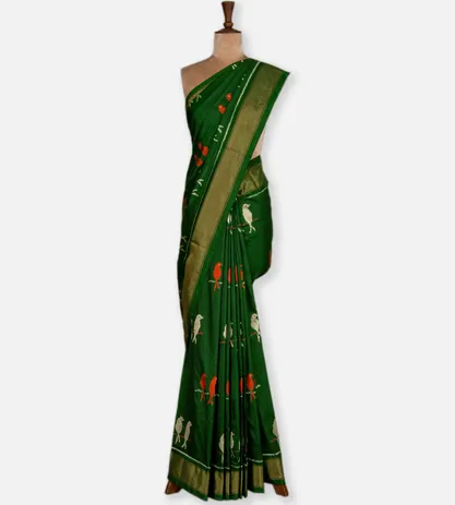 green-ikkat-silk-saree-c1074398-b