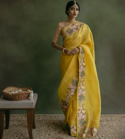 yellow-organza-saree-c1178769-b