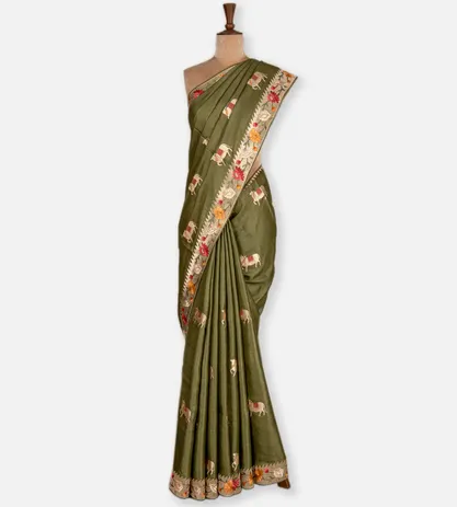 olive-green-embroidery-saree-c0971690-b