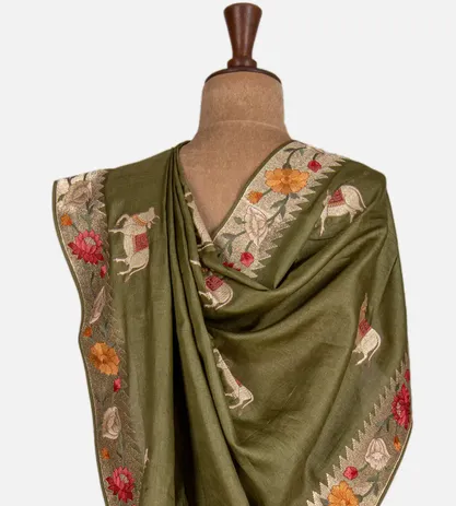 olive-green-embroidery-saree-c0971690-c