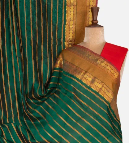 bottle-green-cotton-silk-saree-c1176968-a