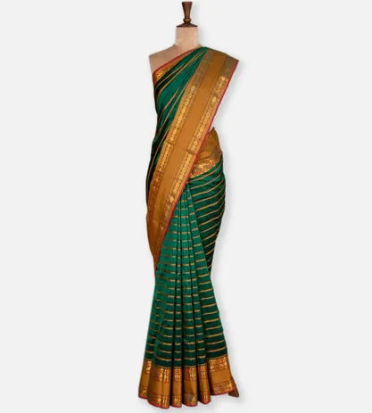 bottle-green-cotton-silk-saree-c1176968-b