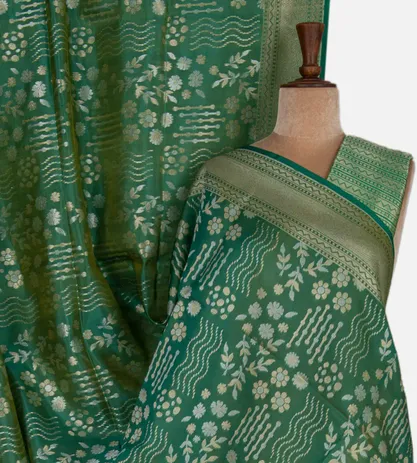 peacock-green-kora-silk-saree-c1180846-a