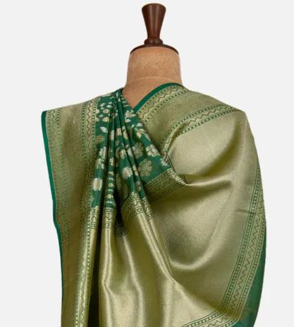 peacock-green-kora-silk-saree-c1180846-c