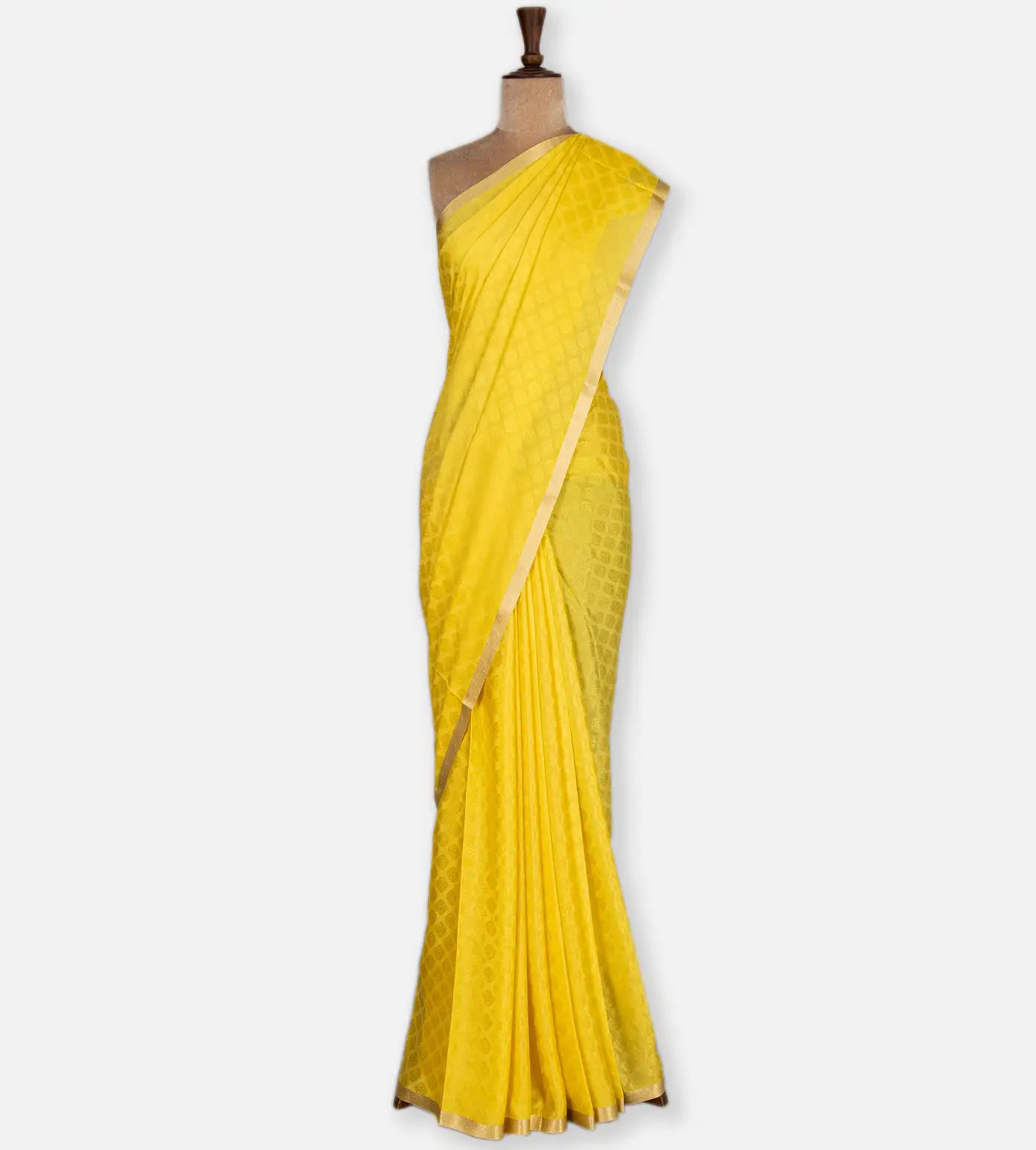 yellow-crepe-saree-c0968878-b