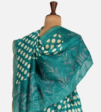 sea-blue-linen-printed-saree-c0970901-c