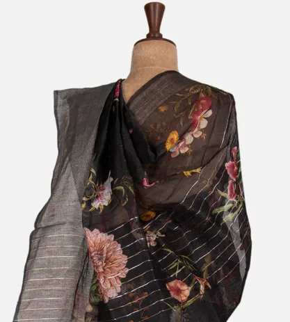 black-linen-saree-d0184925-c