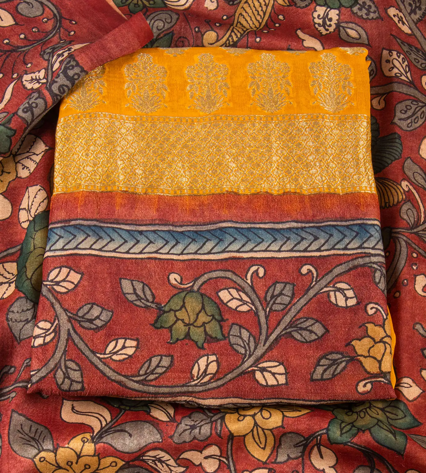 yellow-kalamkari-tussar-salwar-c1176595-a