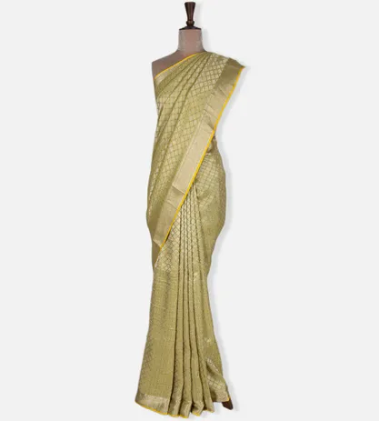 yellow-banarasi-crepe-saree-c1283438-b