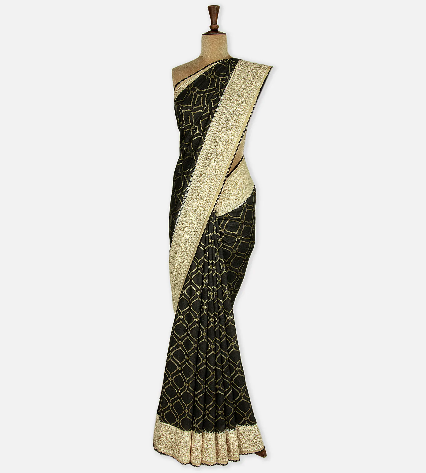black-tussar-saree-d0291306-b