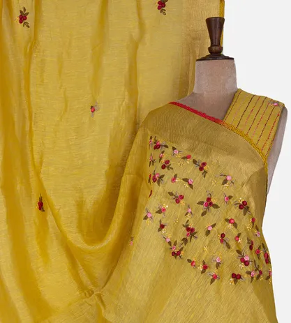 yellow-linen-saree-d0291546-a