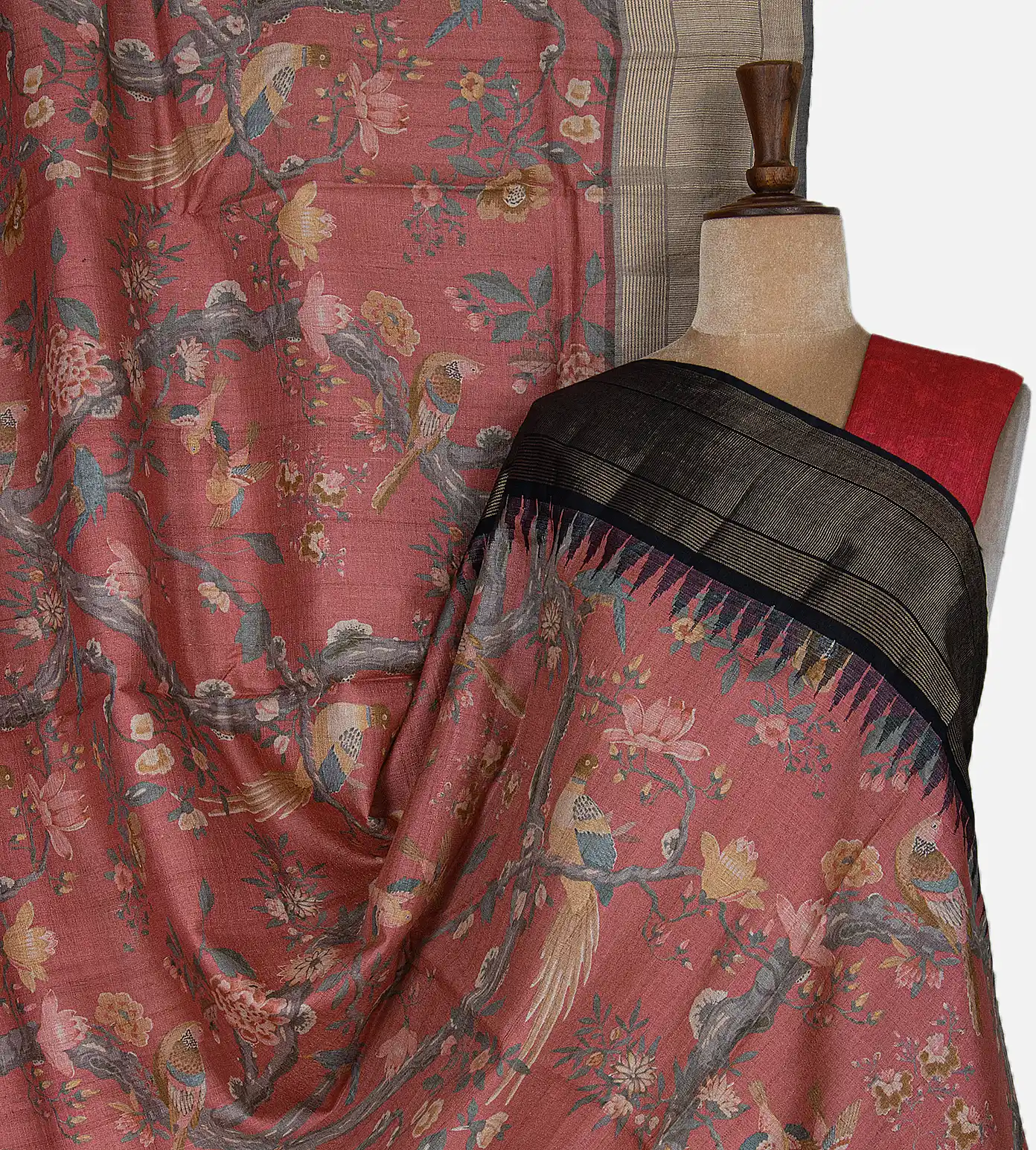 salmon-pink-tussar-saree-d0189204-a