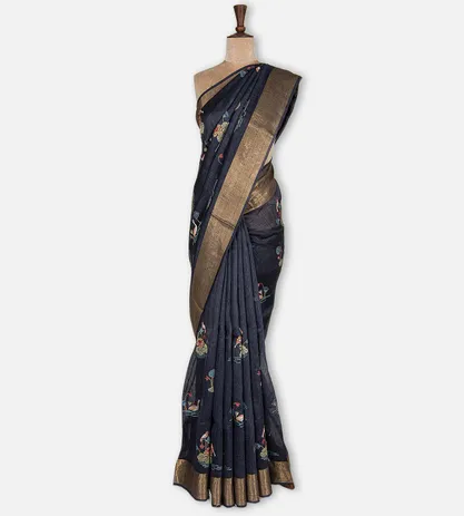 blue-linen-embroidery-saree-d0291551-b