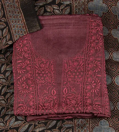 maroon-tussar-salwar-c1284441-a