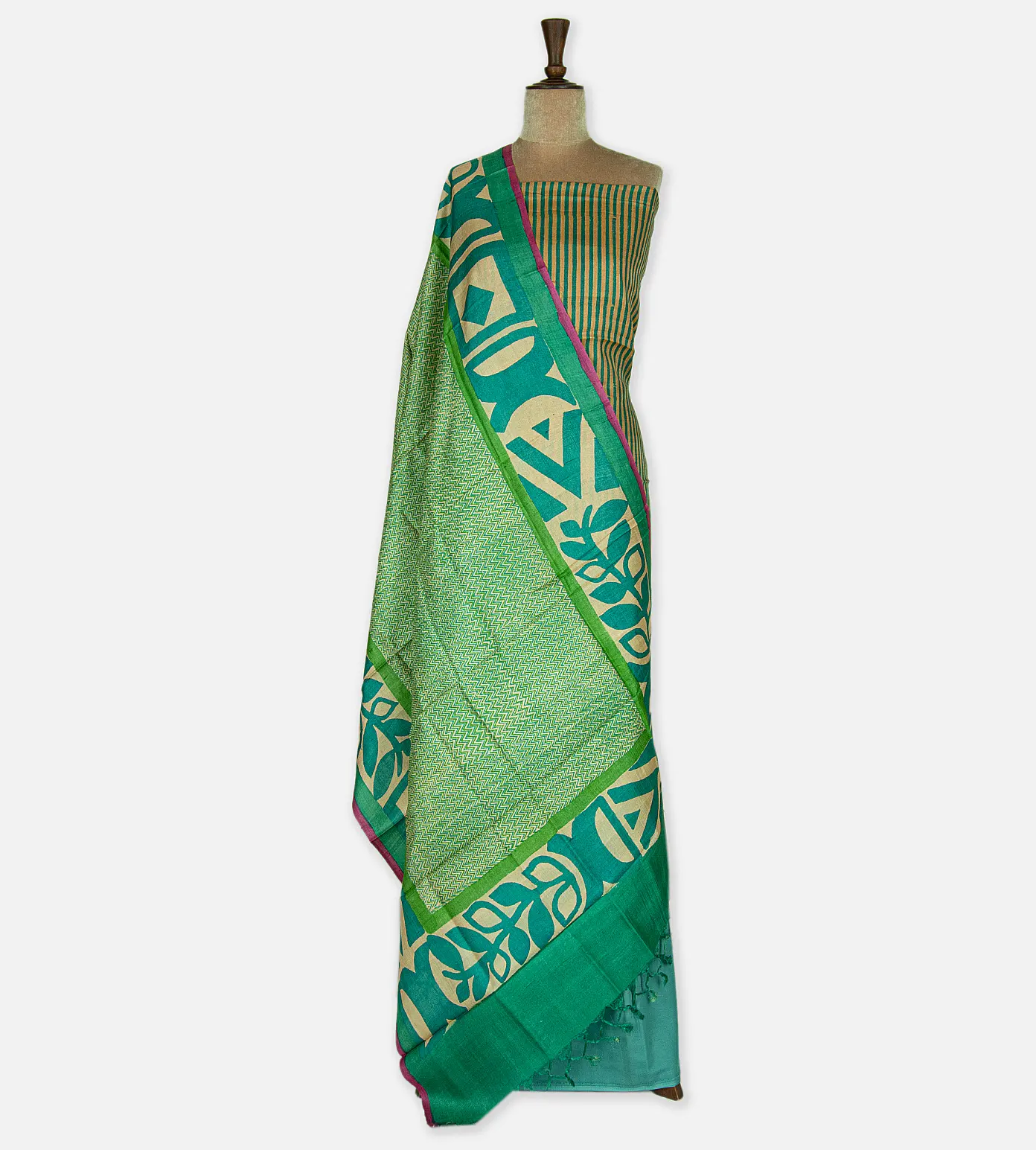 beige-and-green-tussar-salwar-c0457090-b