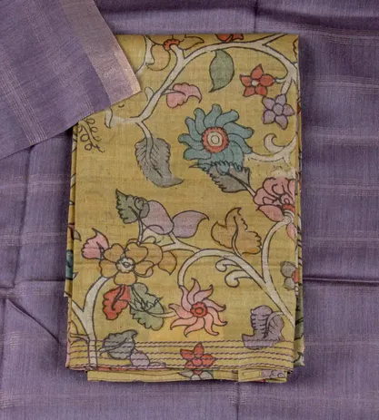 yellow-kalamkari-hand-painted-tussar-salwar-d0190641-a