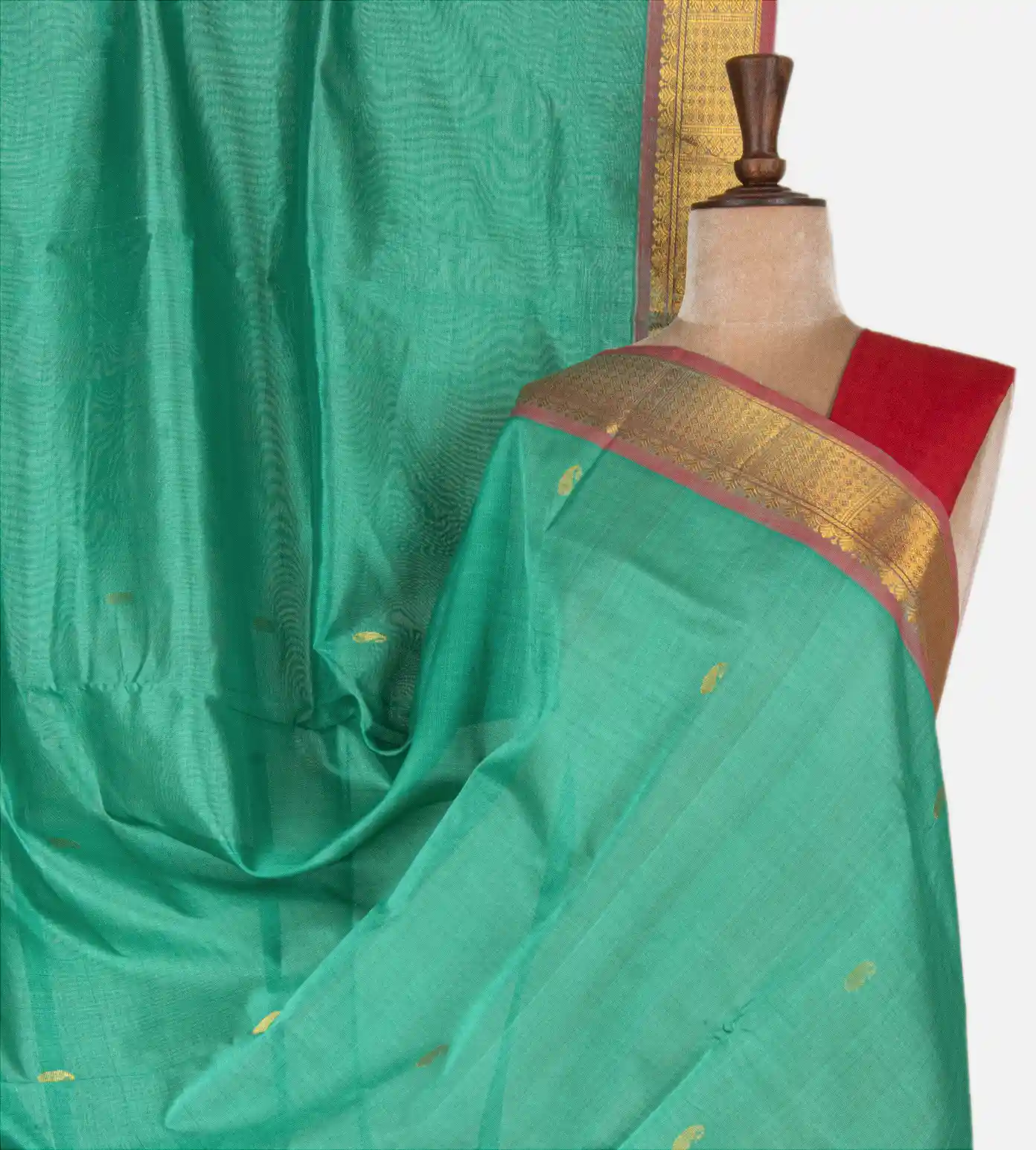 turquoise-blue-cotton-silk-saree-c1282011-a