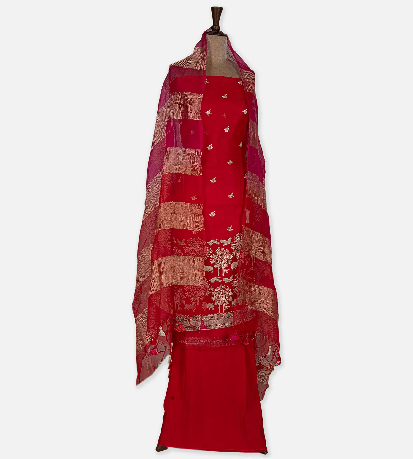 red-organza-salwar-d0394900-c