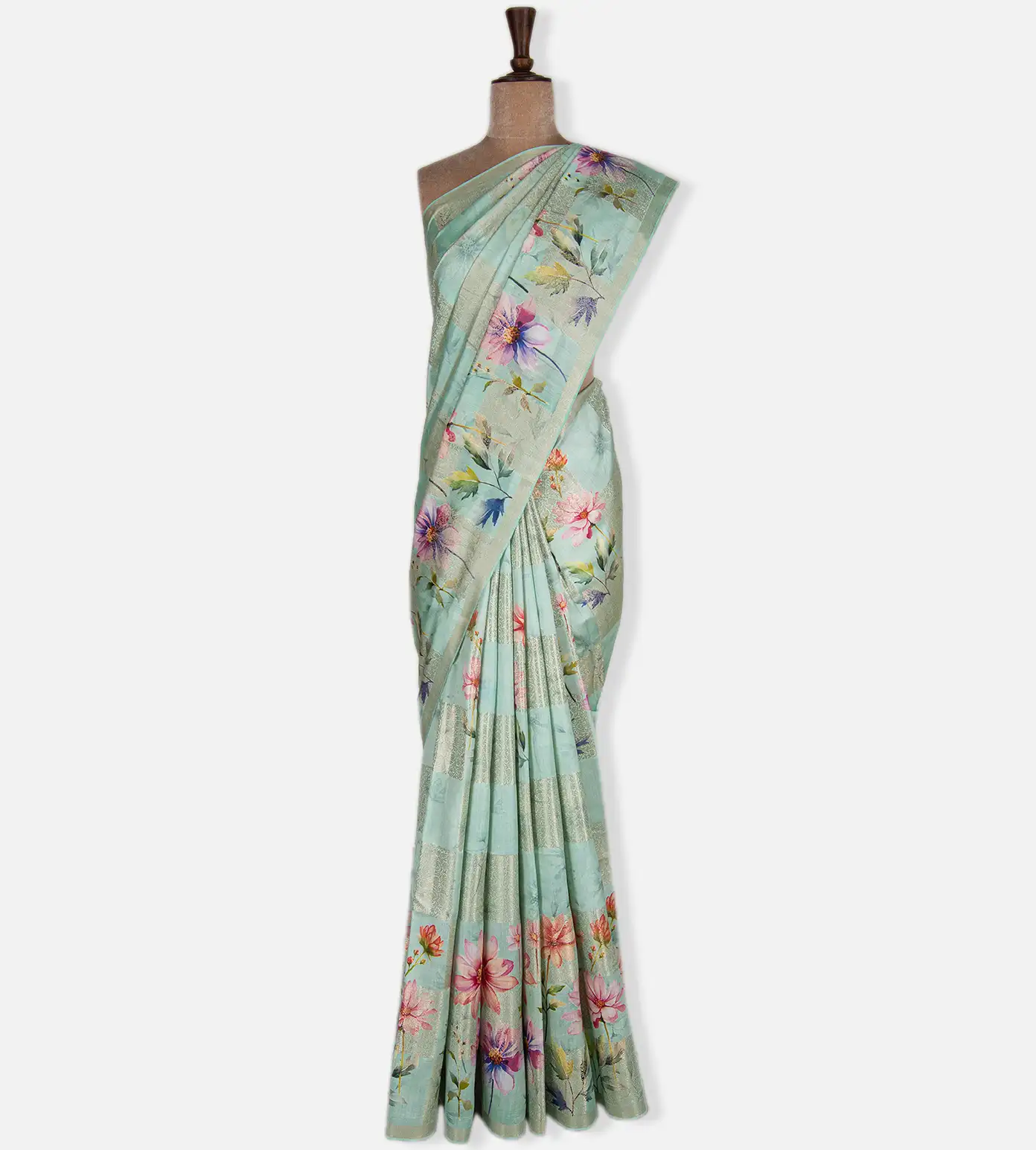 turquoise-blue-chaniya-silk-saree-d0291990-b