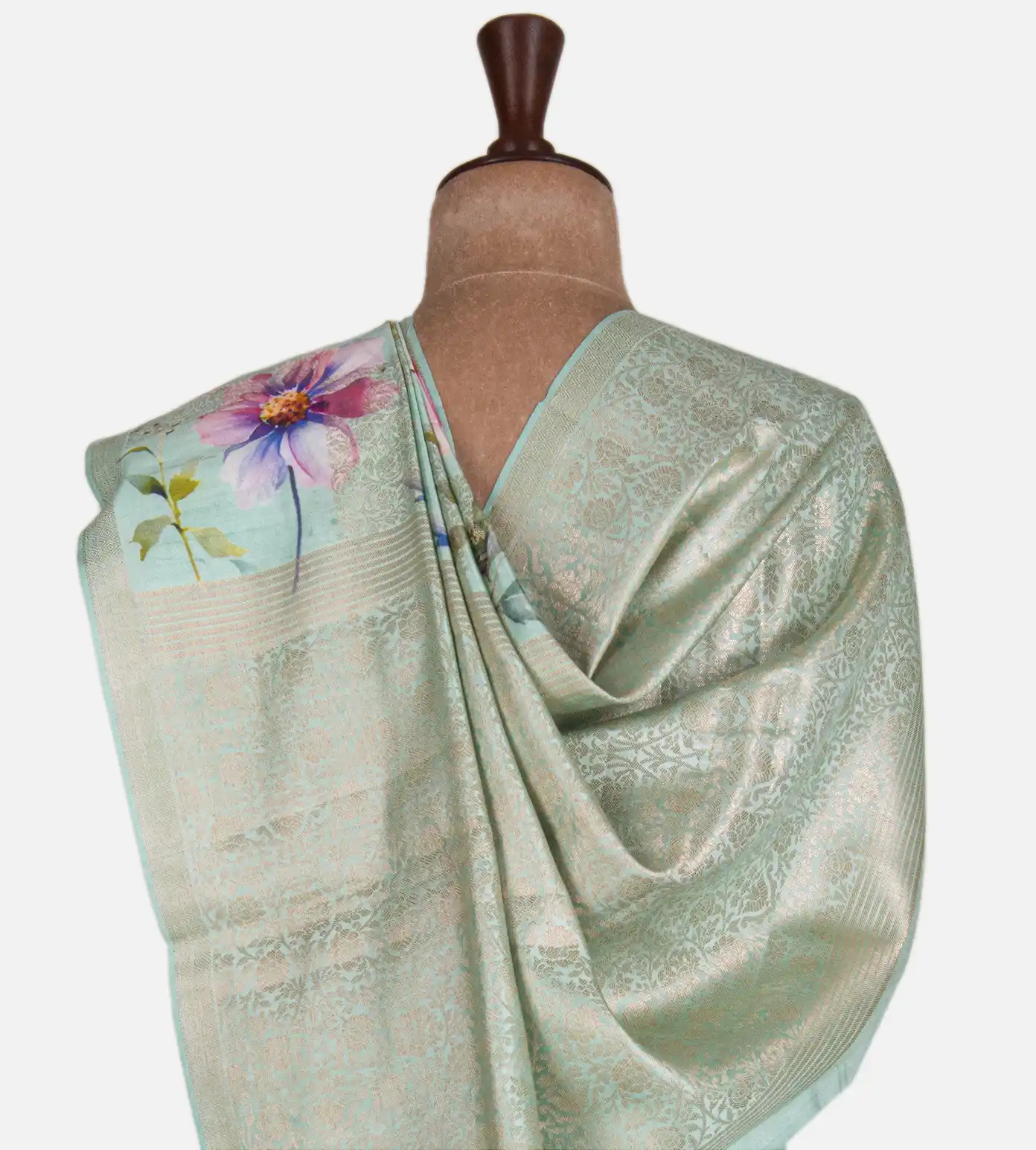 turquoise-blue-chaniya-silk-saree-d0291990-c