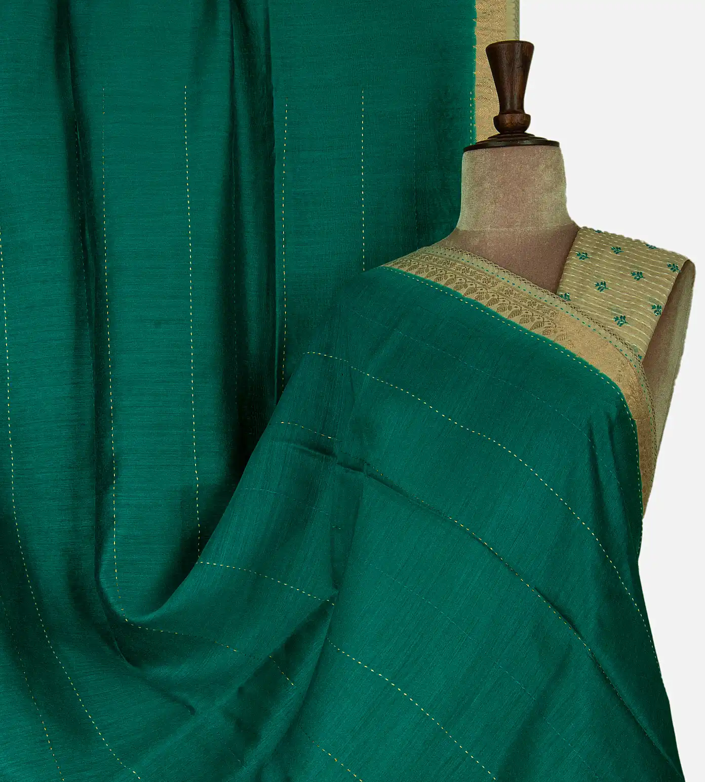 deep-teal-tussar-saree-d0396395-a