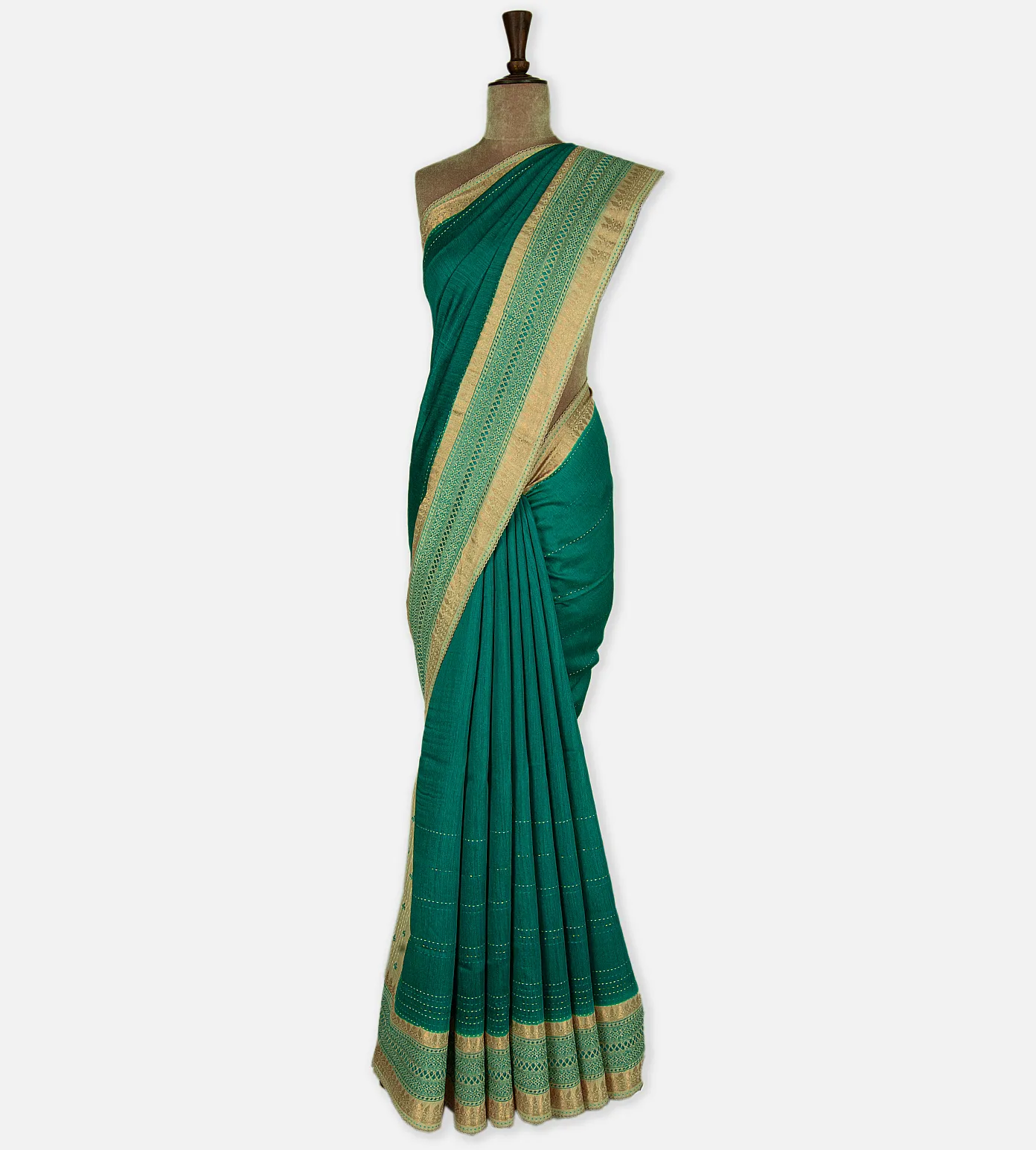 deep-teal-tussar-saree-d0396395-b