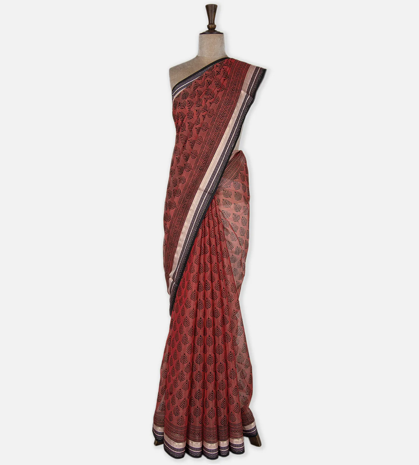 red-maheshwari-cotton-saree-c1072970-b