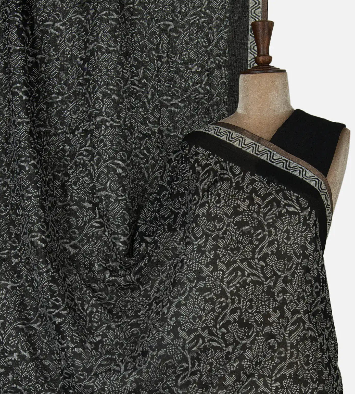 black-chanderi-cotton-saree-c1179923-a