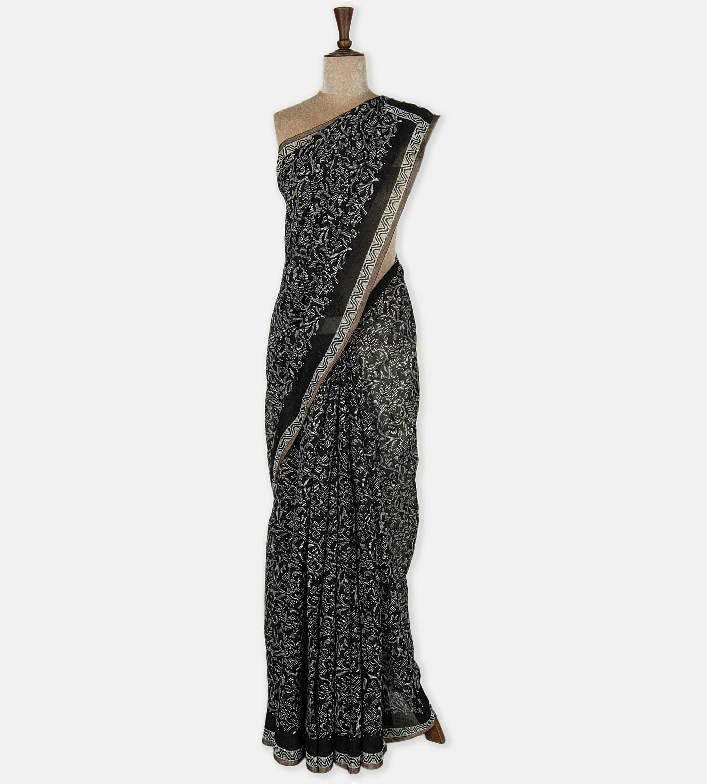 black-chanderi-cotton-saree-c1179923-b