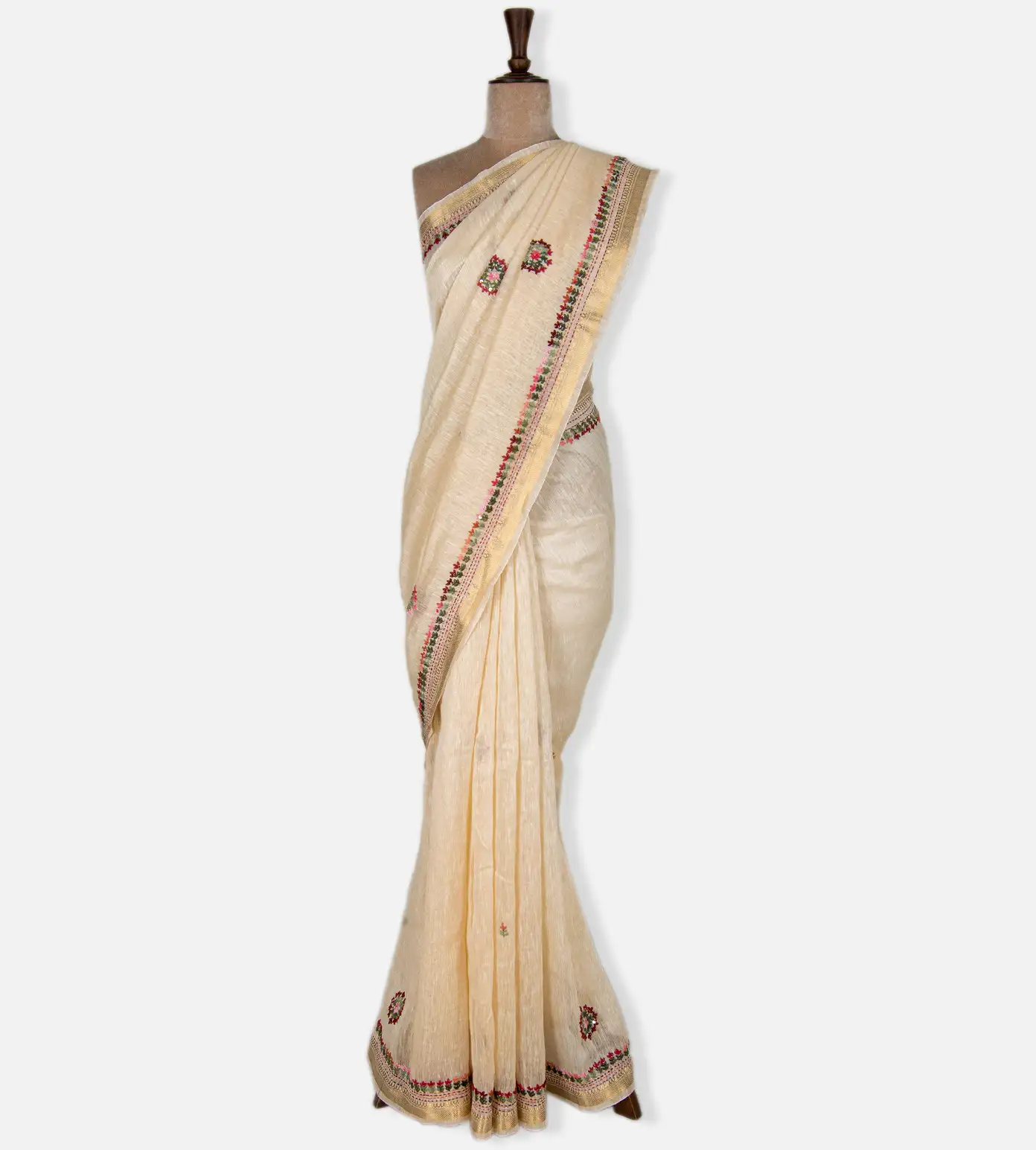 creme-linen-saree-d0291538-b