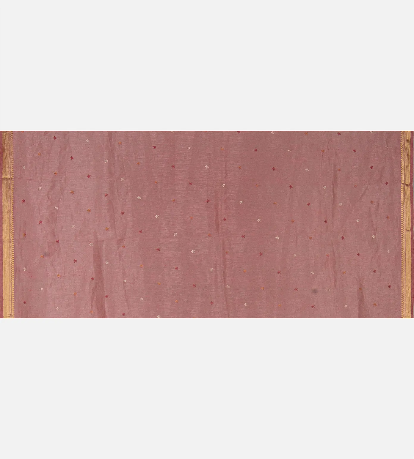 salmon-pink-linen-saree-d0291548-d