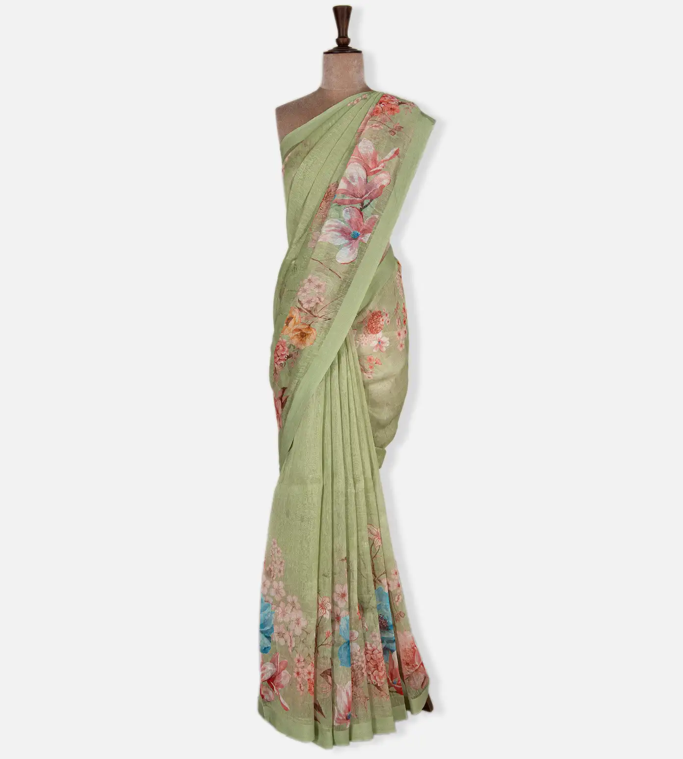 light-green-linen-printed-saree-d0293130-b